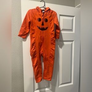 Toddler Halloween pumpkin onesie costume 2T